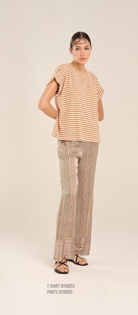 B.YU T-shirt girocollo in lurex