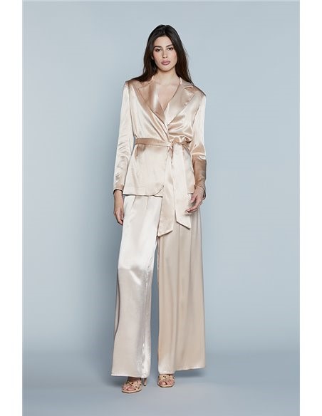 RELISH Giacca m/l con cintura effetto vestaglia