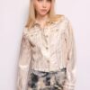 DENNY ROSE Giubbino jeans corto laminato