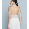 RELISH Top incrocio scollo dietro full paillettes