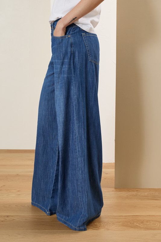 SOUVENIR Jeans a palazzo pantalone denim leggero