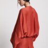 OTTOD'AME Camicia cardigan in lino satinato