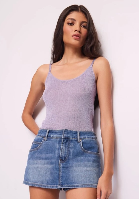DENNY ROSE Top in maglia lurex