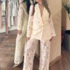 H2O Pantalone in pizzo dritto con elastico in vita