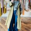 LES JOLIES NANAS Cappotto lungo trench con dettaglio in felpa