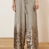 SOUVENIR Pantalone con elastico in vita e paillettes sul fondo