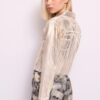 DENNY ROSE Giubbino jeans corto laminato