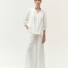 WHITE WISE Pantalone ampio con coulisse