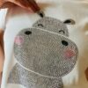 IM 70 T-shirt in cotone con disegno ippopotamo