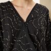 SOUVENIR Blusa in cotone con ricamo perline
