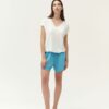 WHITE WISE Gilet in maglia scollo a v in misto lino