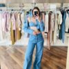 DENNY ROSE Pantalone jeans gamba ampia