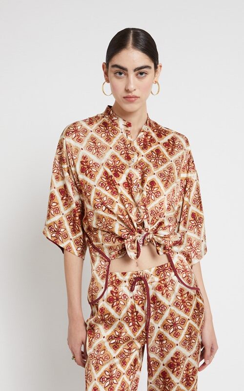 OTTOD'AME Camicia in viscosa stampata