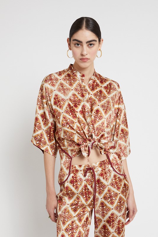 OTTOD'AME Camicia in viscosa stampata