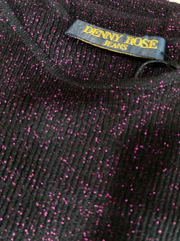 DENNY ROSE Top in maglia lurex