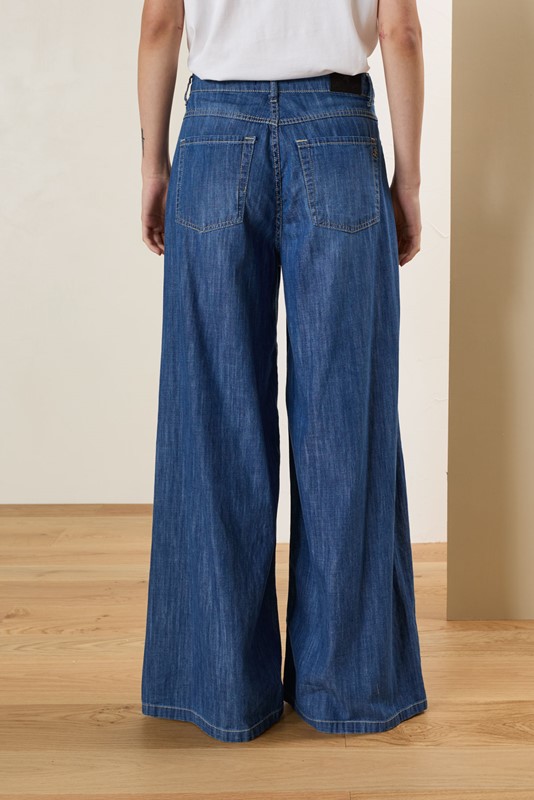 SOUVENIR Jeans a palazzo pantalone denim leggero