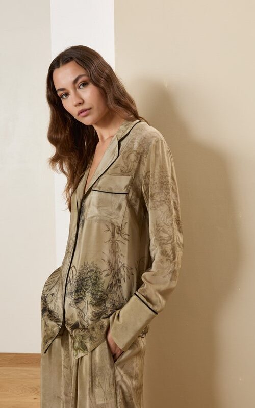 SOUVENIR Camicia stampa naturalistica
