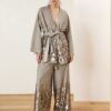 SOUVENIR Kimono con paillettes sul fondo e cintura in vita