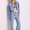 DENNY ROSE Jeans in cotone con piega