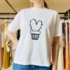 IM 70 T-shirt in cotone con disegno cactus a forma di cuore