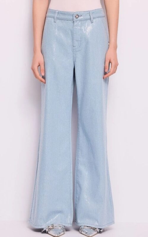DENNY ROSE Pantalone jeans paillettes