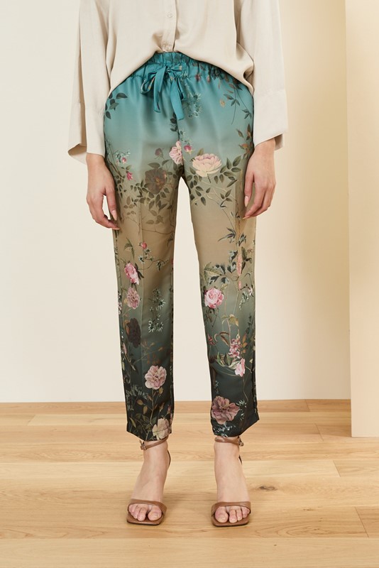 SOUVENIR Pantalone a sigaretta con elastico in vita