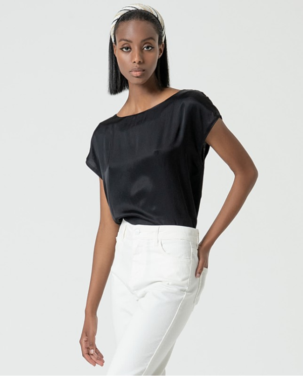 SURKANA Blusa scollo a barchetta senza maniche