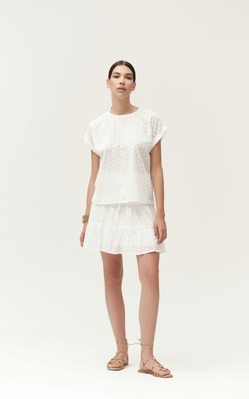 WHITE WISE Casacca a pois