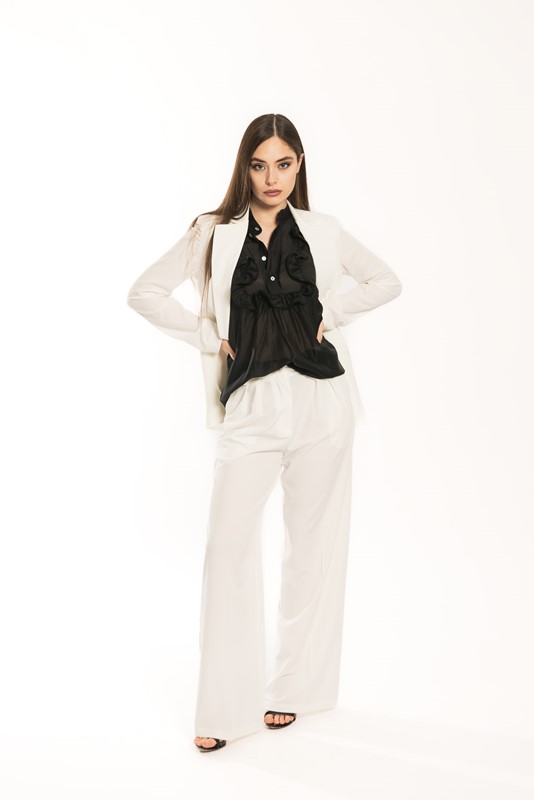 SPAGO DONNA Pantalone a palazzo con pences