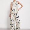 OTTOD'AME Pantalone palazzo in viscosa stampata
