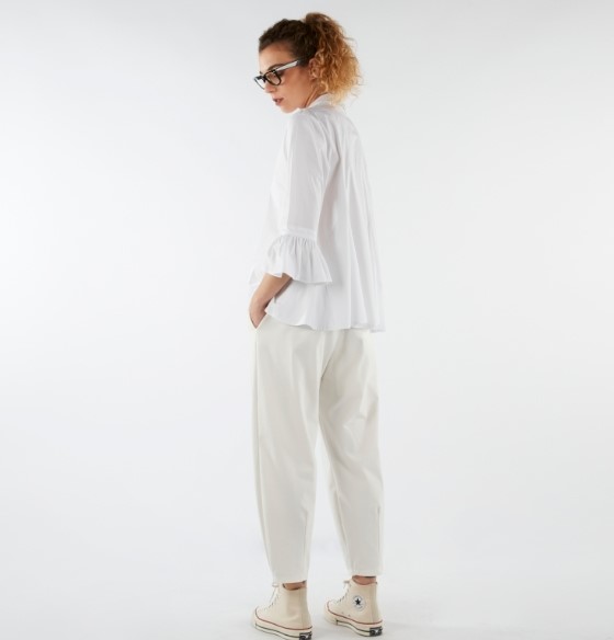 LES JOLIES NANAS Pantalone con pinces alle caviglie