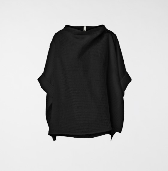 LES JOLIES NANAS Blusa squadrata in misto viscosa