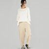 LES JOLIES NANAS Pantalone carrot fit in punto milano