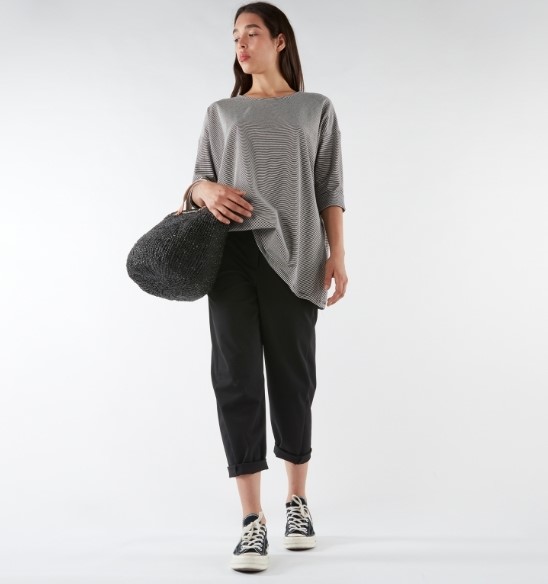 LES JOLIES NANAS Pantaloni in punto milano con passanti