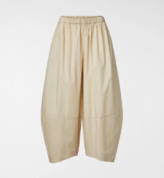 LES JOLIES NANAS Pantalone ovetto in cotone beige