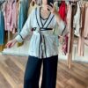 AGGÉL Giacca kimono con cintura