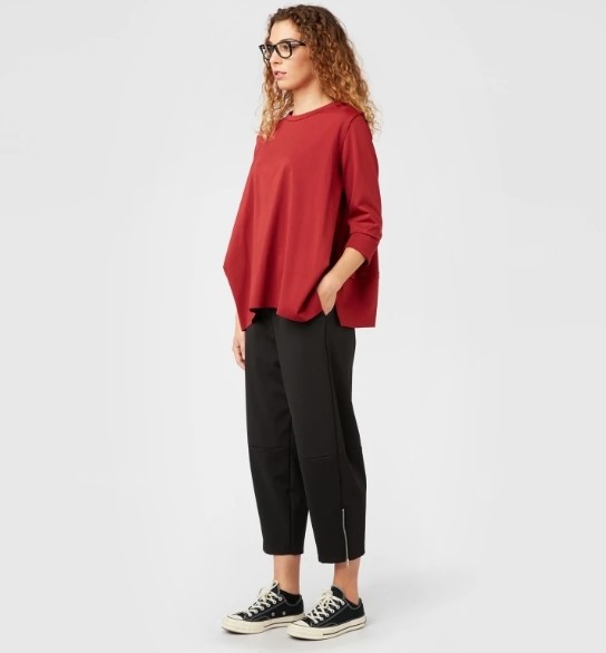 LES JOLIES NANAS Pantalone con dettaglio cerniera all'orlo