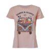 LUCKYLU T-shirt m/m con stampa pulmino&amici