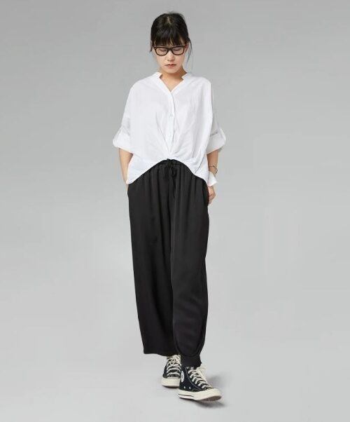 LES JOLIES NANAS Pantalone morbido in viscosa