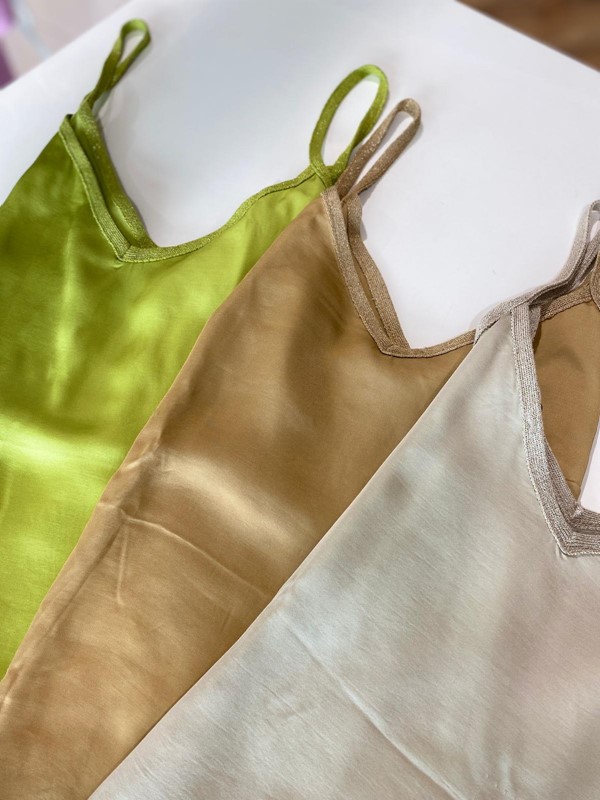 AGGÉL Canotta con bretellina glitter